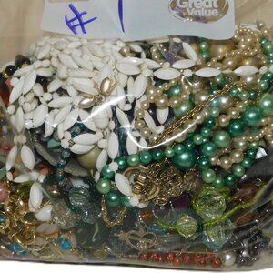 Jewelry Bag Over 4 lbs. Of Wearable Jewelry